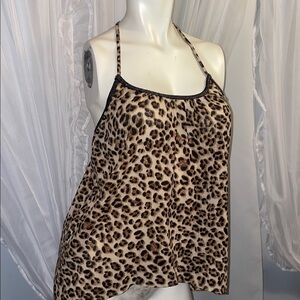 Guess Leopard Print Halter Top
